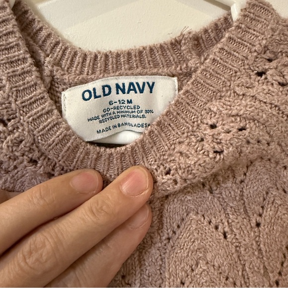Old Navy- baby girl sweater set in blush pink- size 6-12 month - Picture 6 of 7